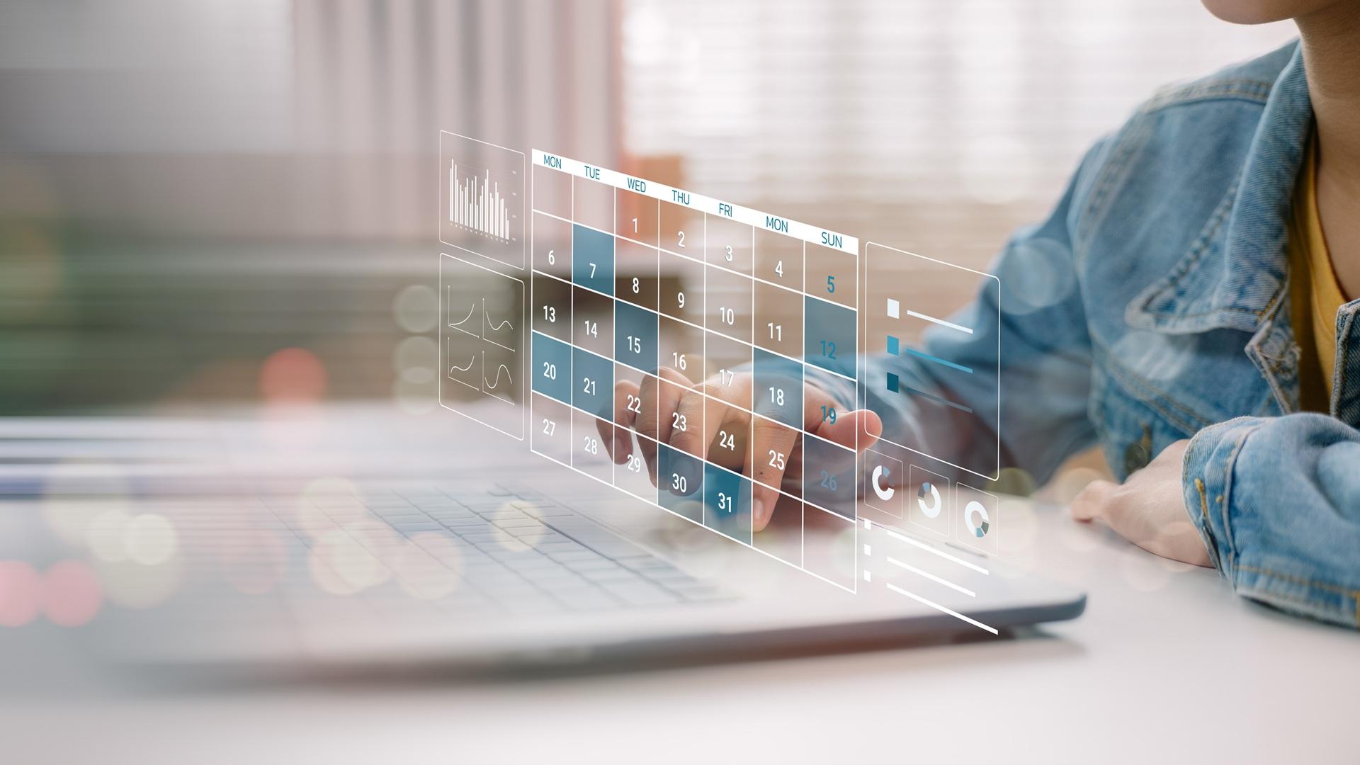 Digitale Kalenderplanung auf Laptop für Eventablauf | Brandwache