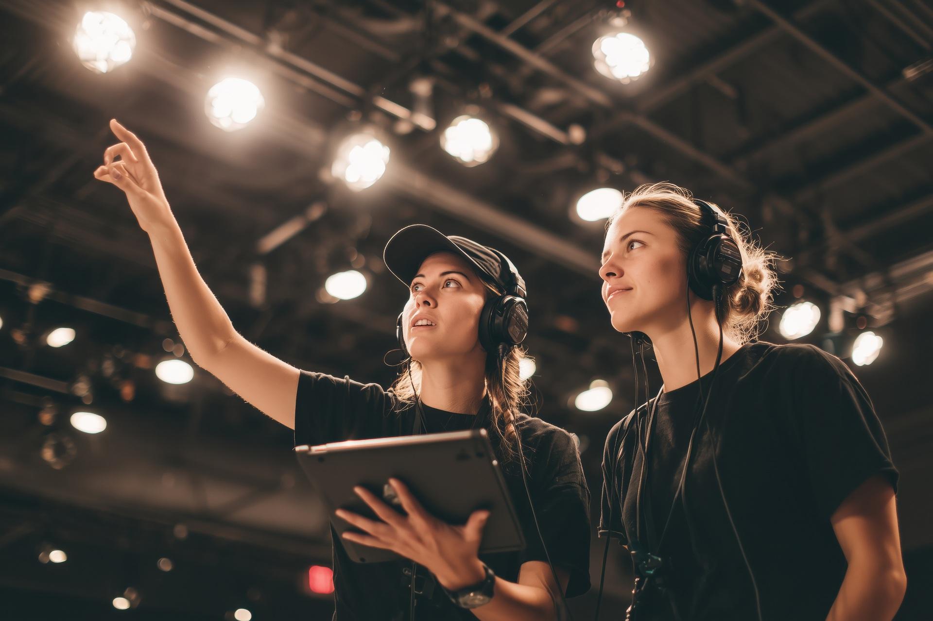 Backstage-Team koordiniert Eventbeleuchtung | Brandwache